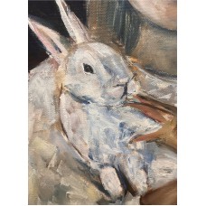 “Girl with a Rabbit” – Original Symbolic Portrait, Oil on Canvas | Marina Stognieva “Girl with a Rabbit” – Original Symbolic Portrait, Oil on Canvas | Marina Stognieva